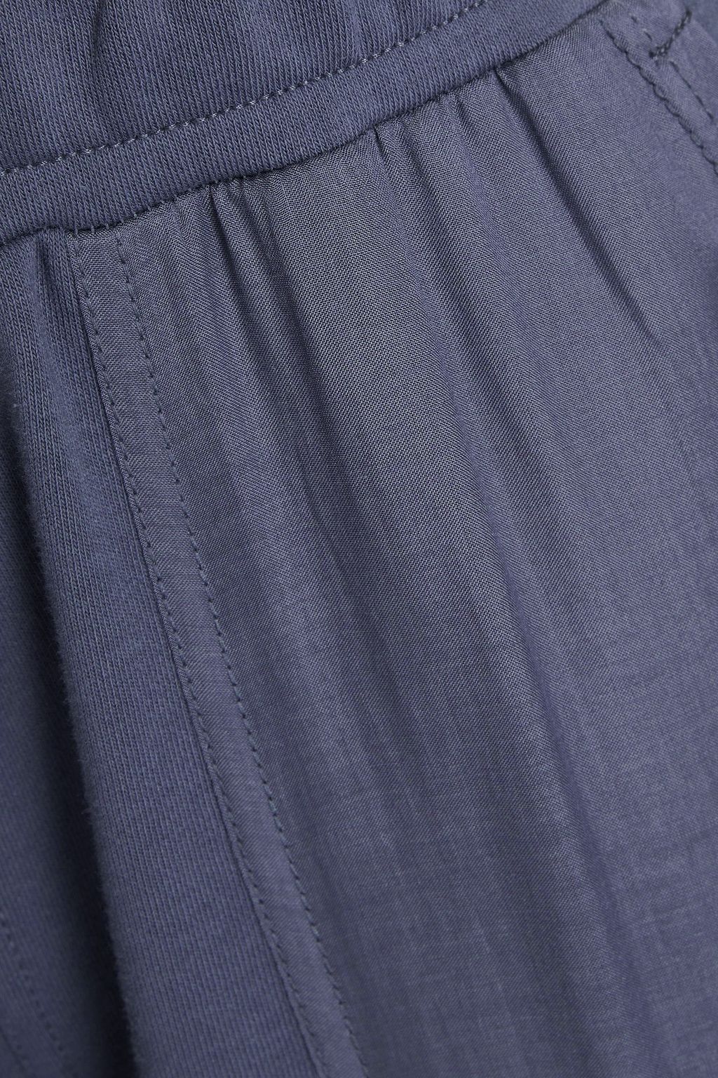 EMPORIO ARMANI フレンチコットン混テリー トラックパンツ アップリケ付き