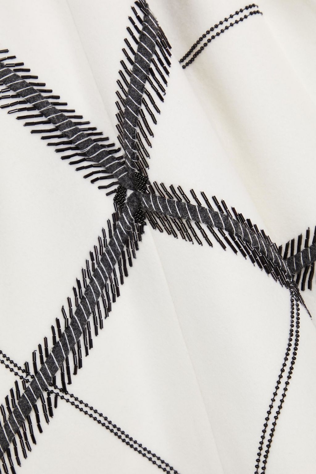 VALENTINO GARAVANI Checked wool and cashmere-blend felt cape