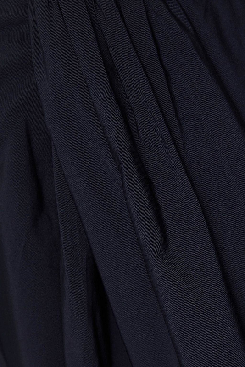VALENTINO GARAVANI Draped cotton-blend taffeta maxi skirt