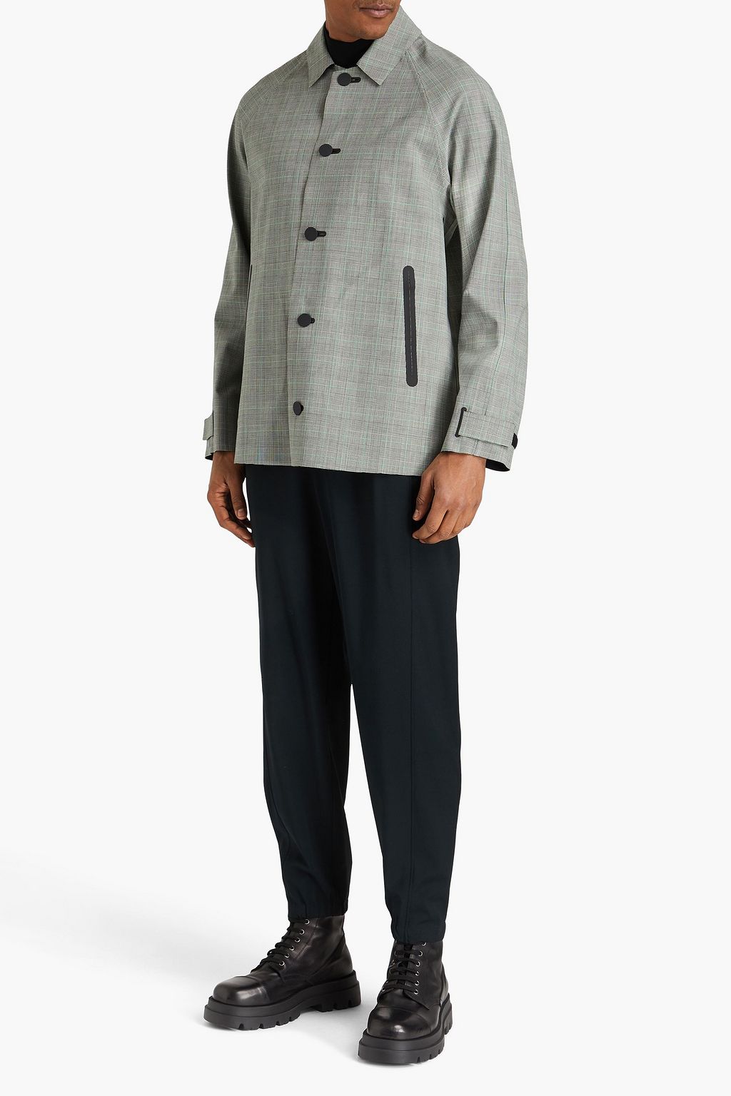 EMPORIO ARMANI Jacke aus Jacquard mit Glencheck-Muster