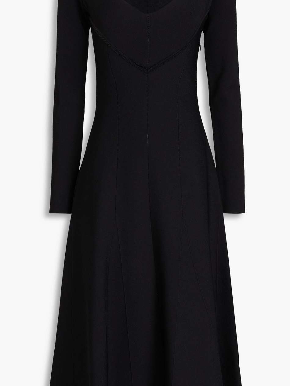 flared knitted midi dress