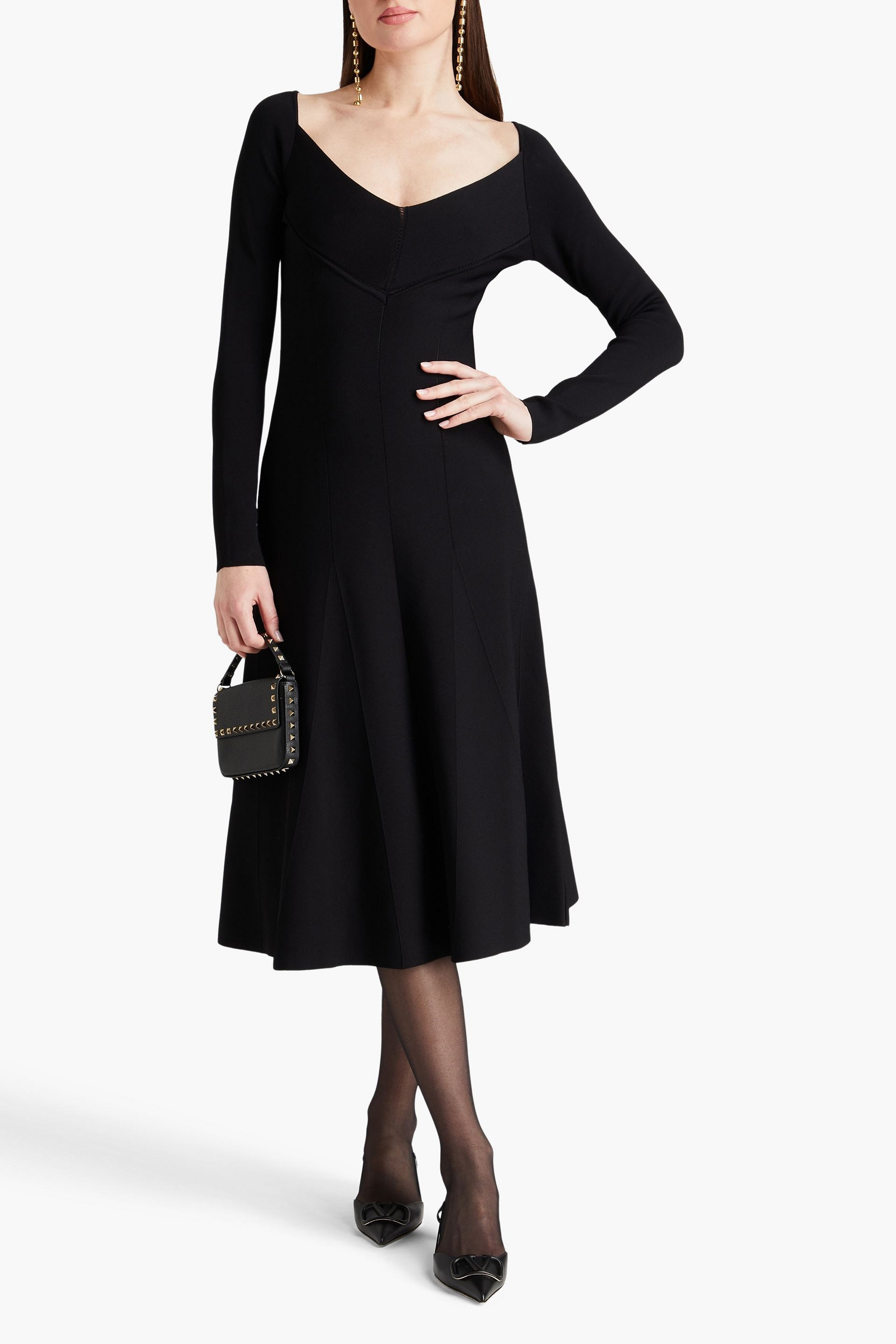 Valentino Garavani Flared knitted midi dress