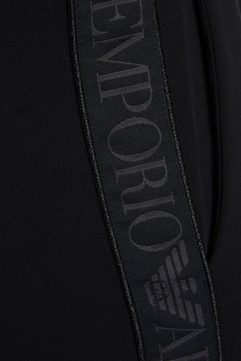 EMPORIO ARMANI 프렌치 코튼 혼방 테리 트랙 팬츠