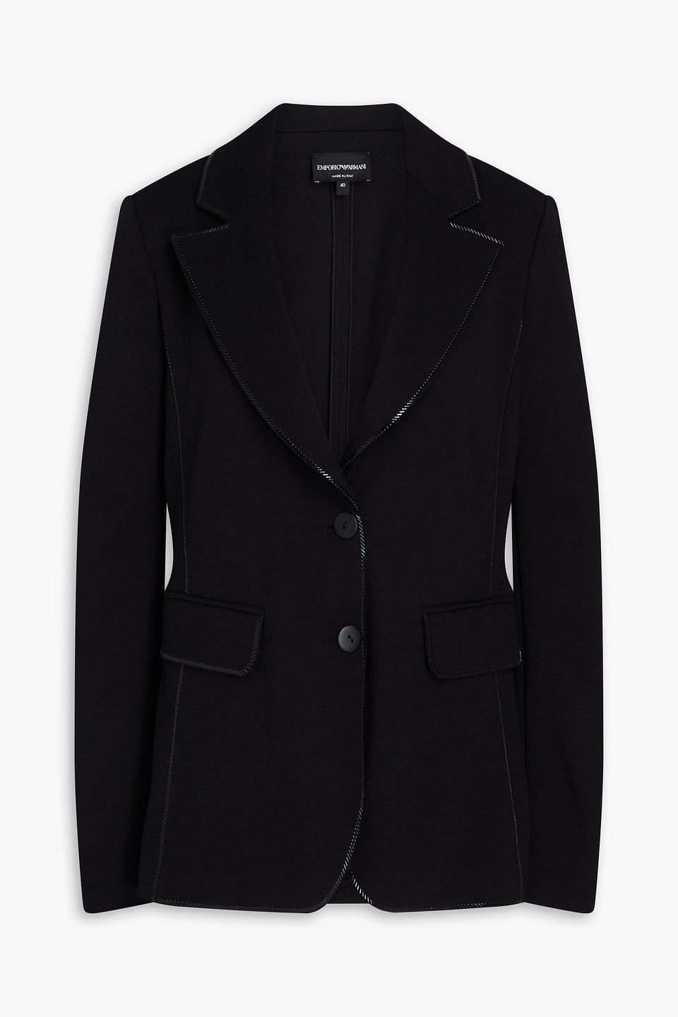 Emporio Armani - Embellished jersey blazer - Black - IT 38