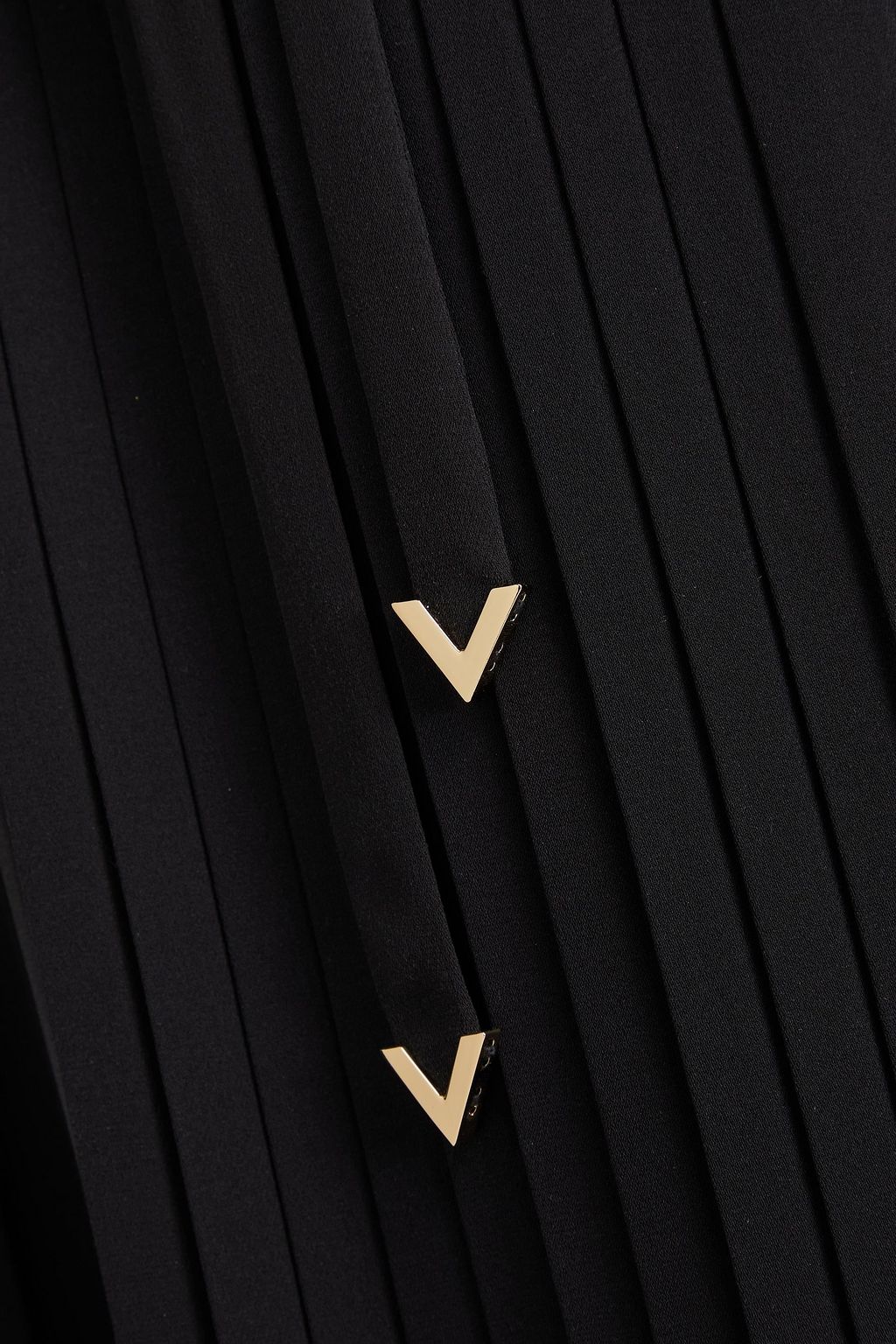 VALENTINO GARAVANI Pleated silk-crepe midi skirt