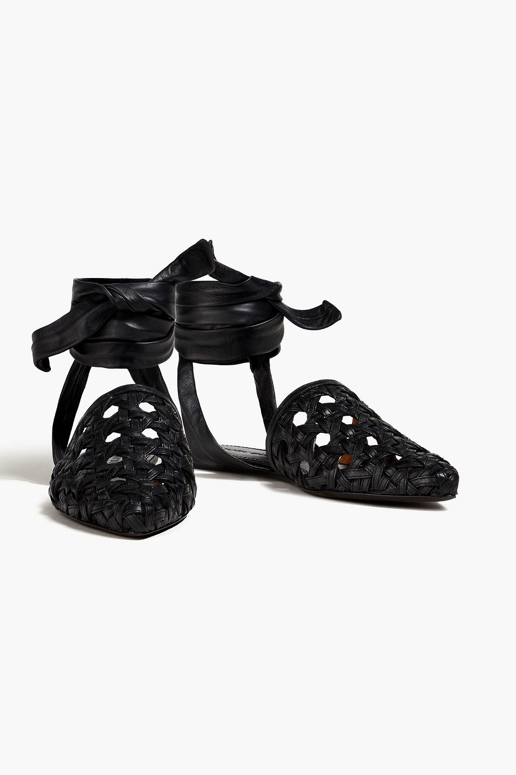 TORY BURCH 브레이디드 가죽 플랫