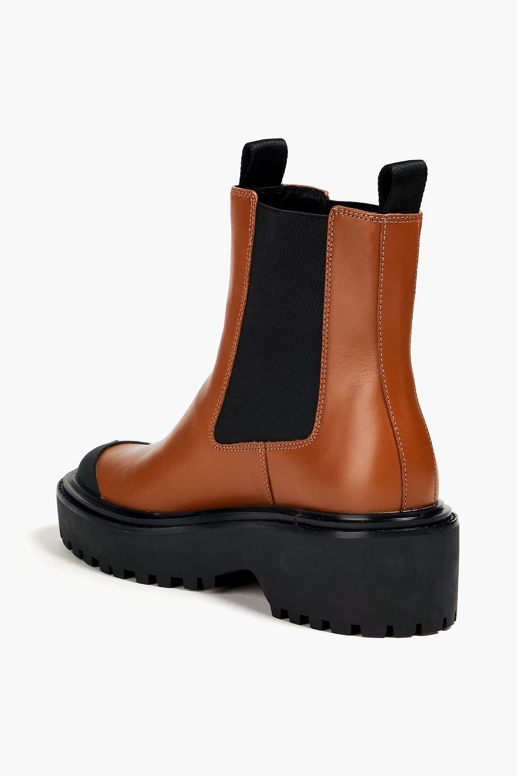 TORY BURCH 러그 투톤 가죽 첼시 부츠