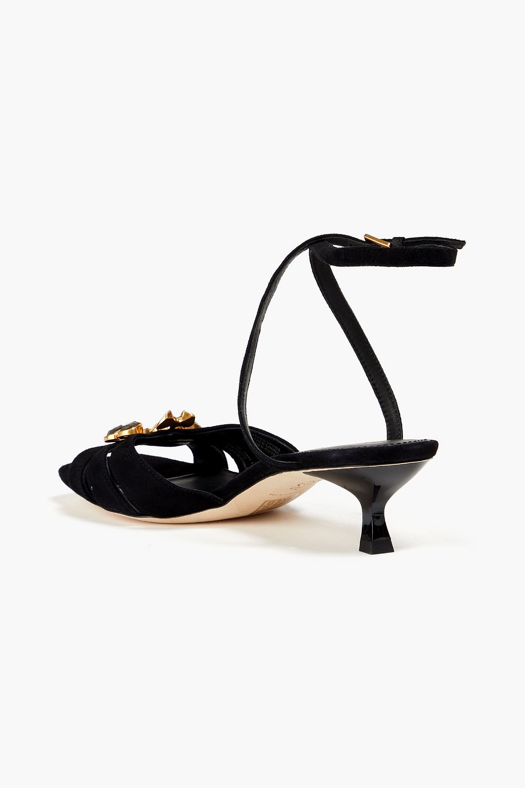 TORY BURCH 브루탈리스트 장식 디테일 스웨이드 샌들