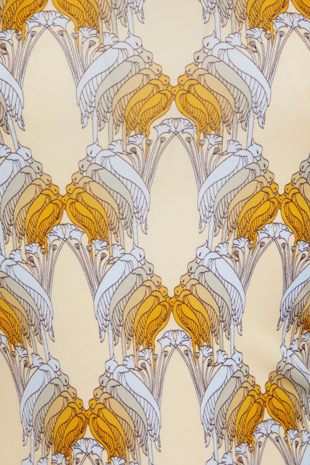 TORY BURCH Bedrucktes Rollkragenoberteil aus glänzendem Jersey