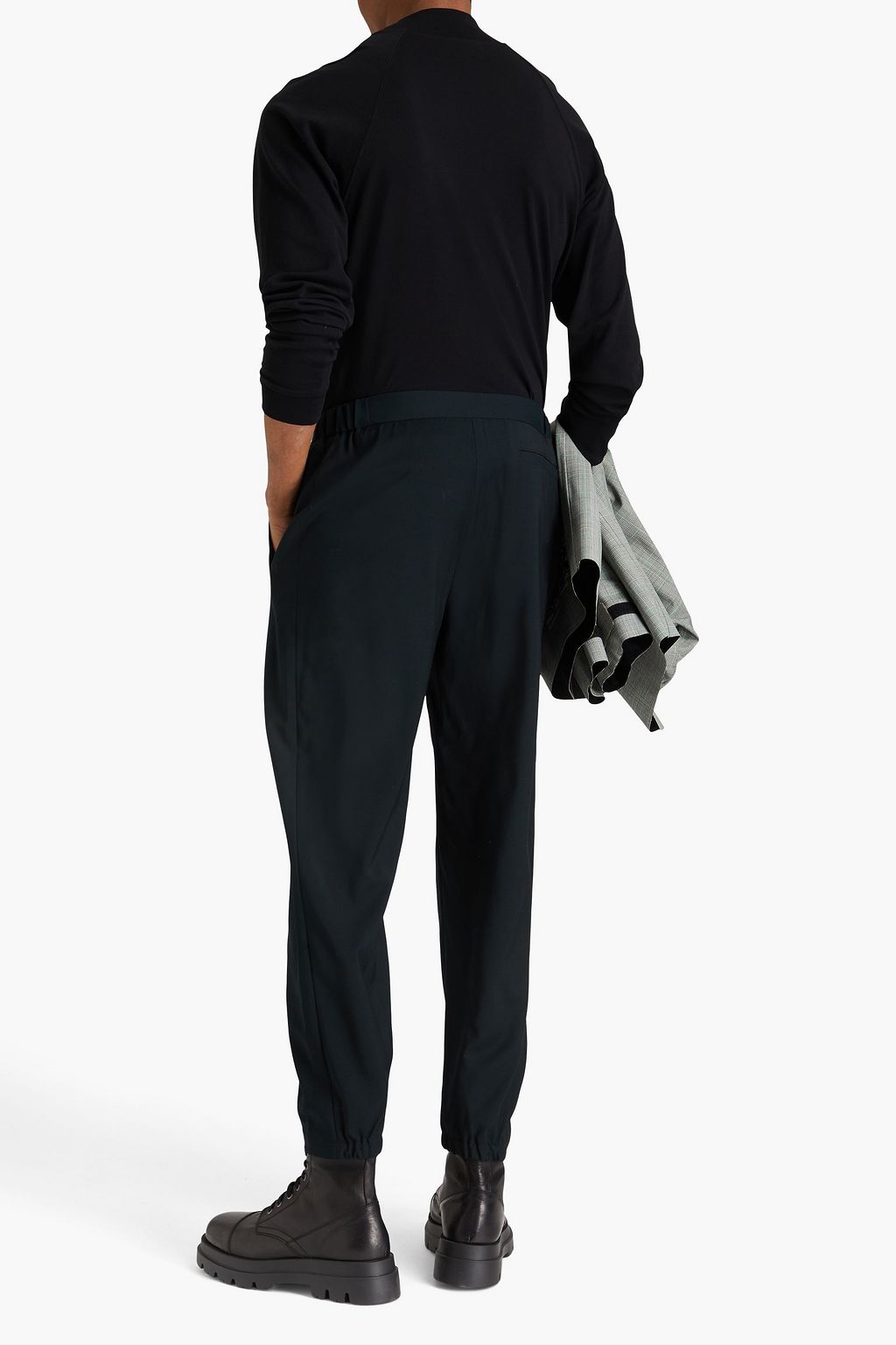 EMPORIO ARMANI Wool-crepe pants