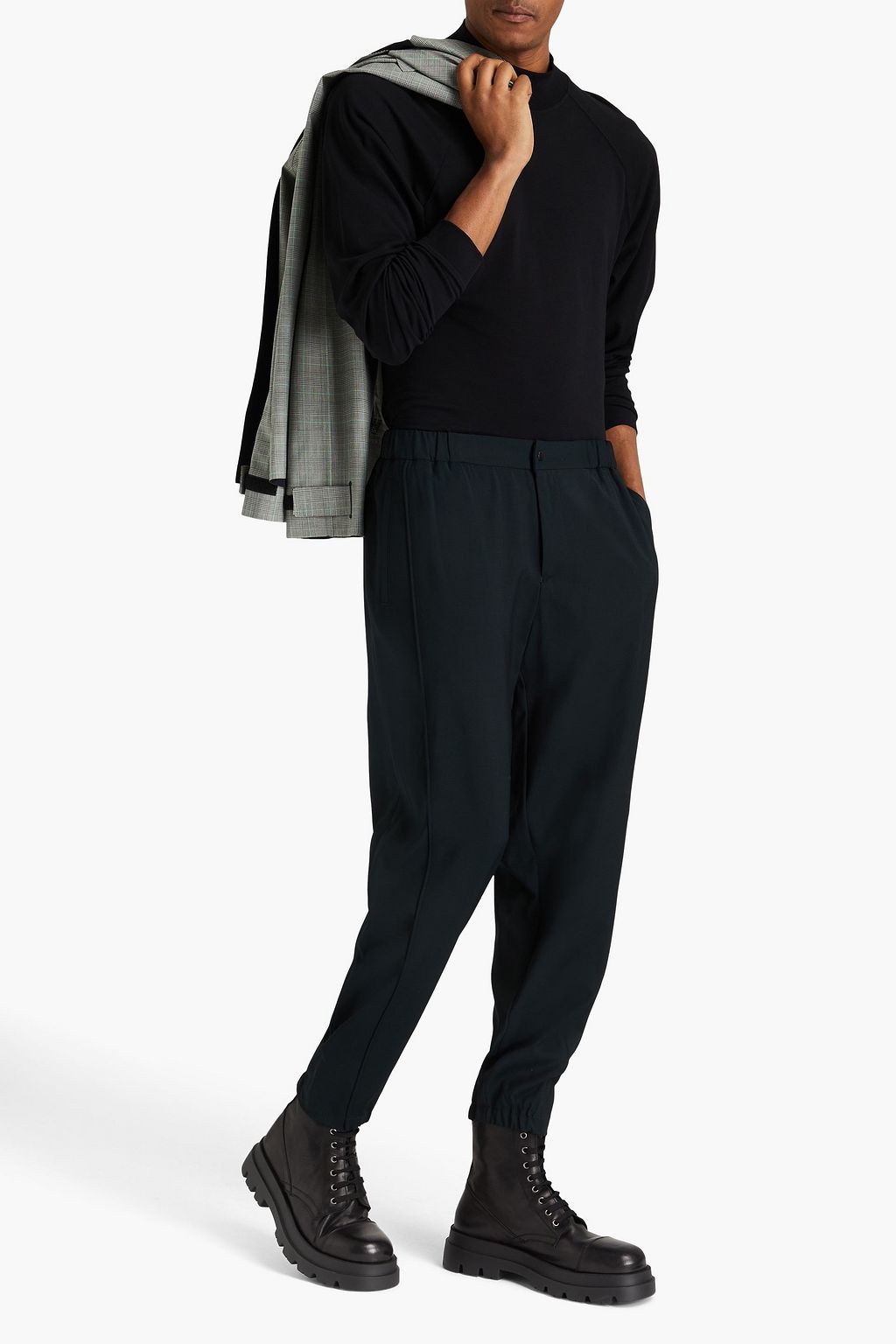 EMPORIO ARMANI Wool-crepe pants