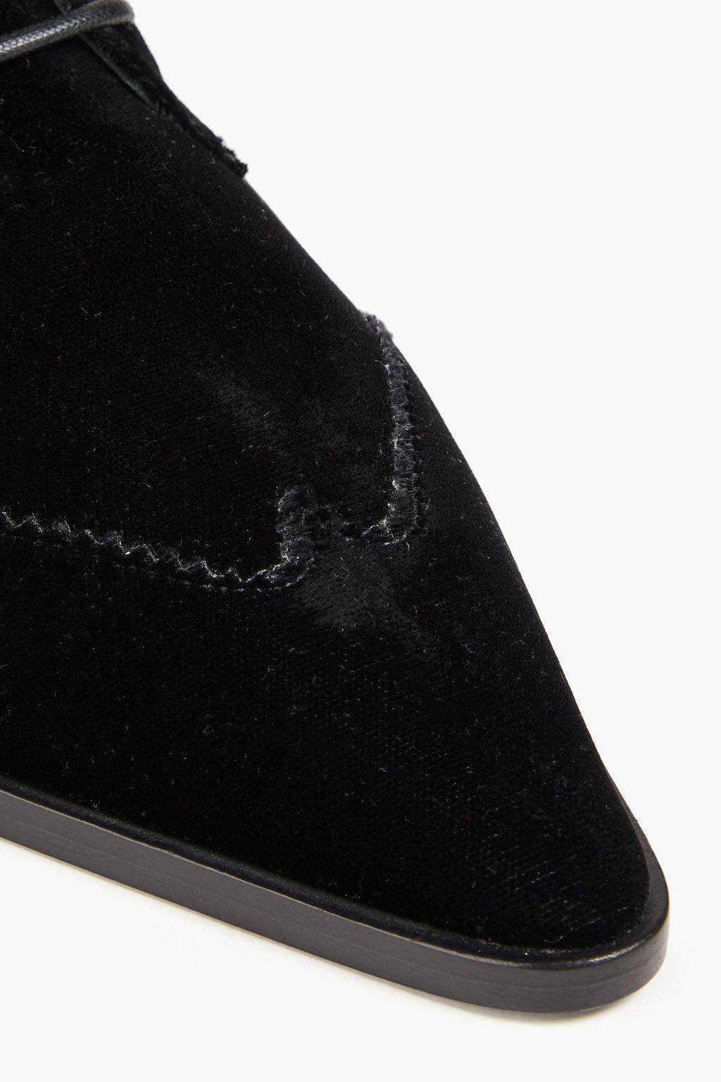 EMPORIO ARMANI Velvet point-toe flats
