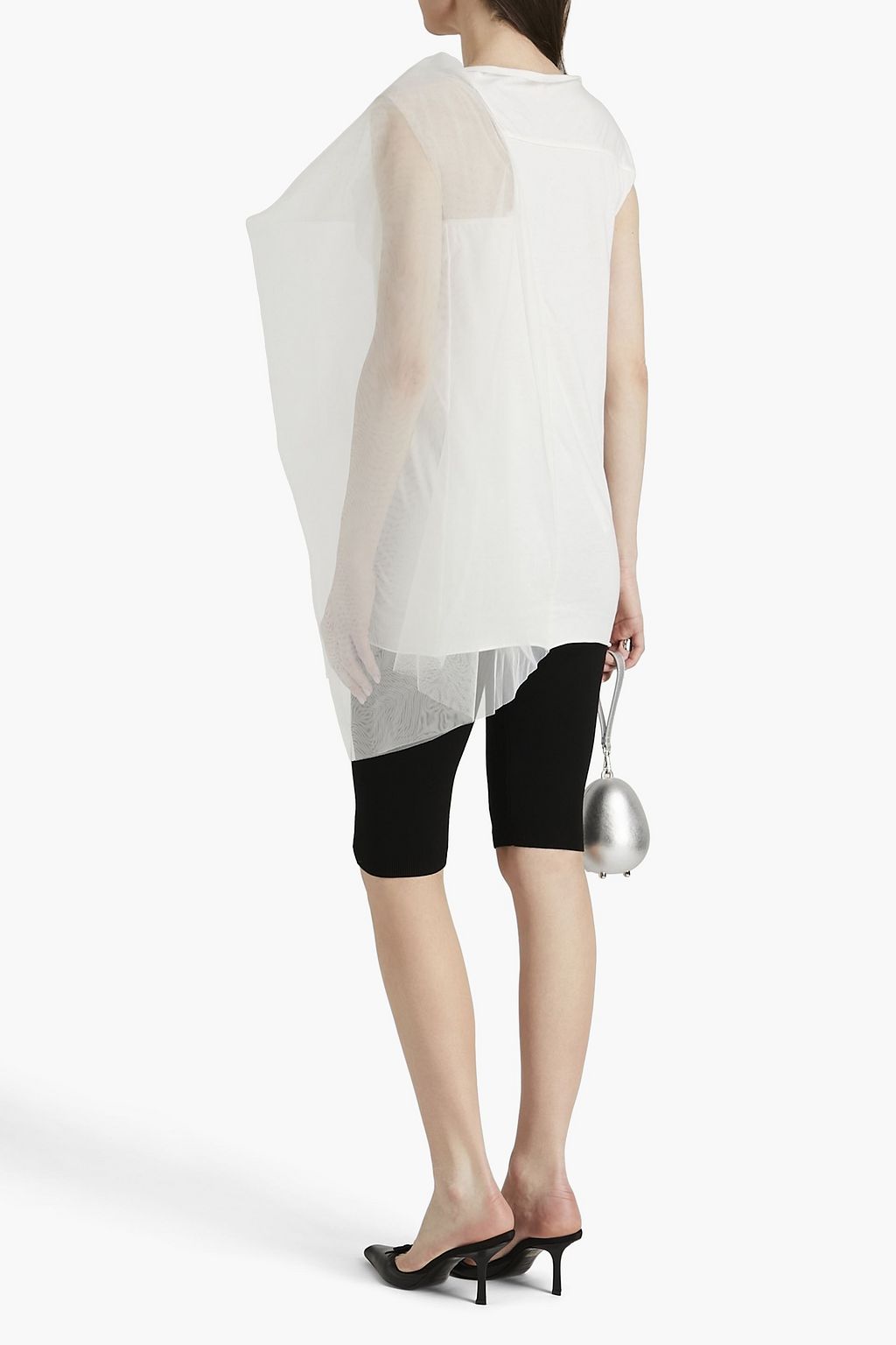 RICK OWENS 튤 & 저지 레이어드 탑