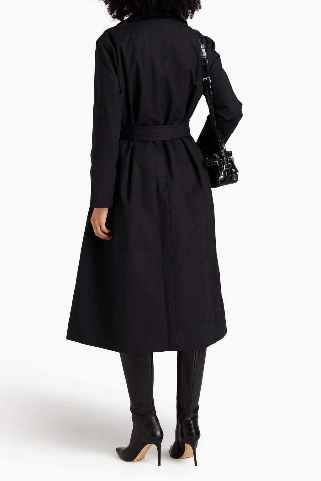 EMPORIO ARMANI Belted cotton-blend trench coat
