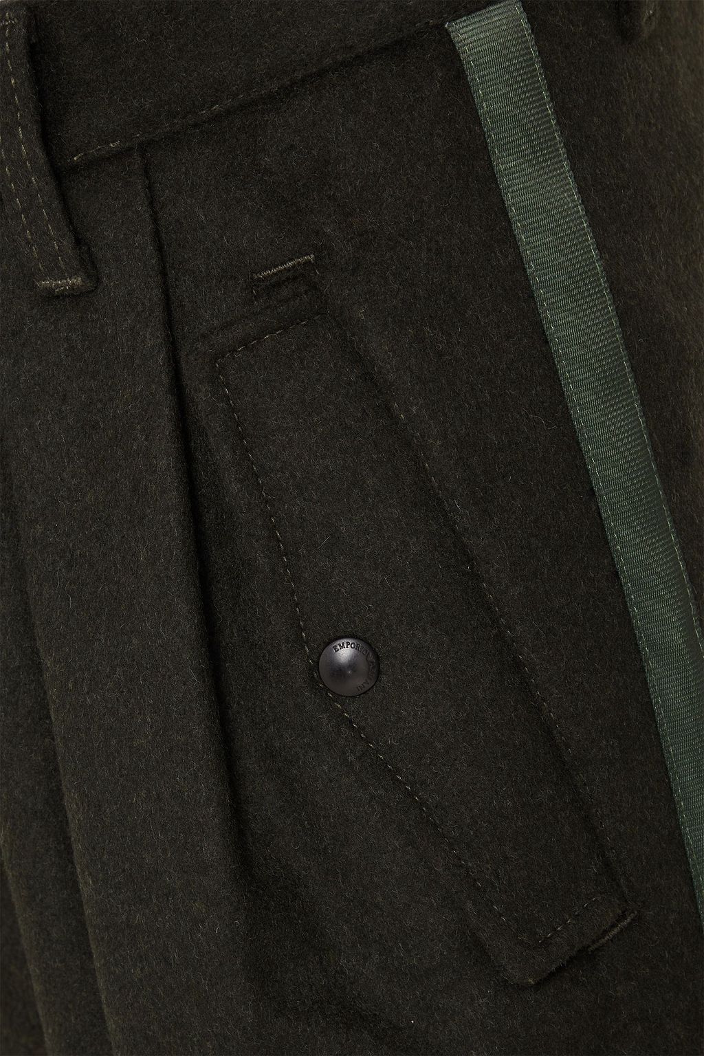 EMPORIO ARMANI 펠트 크롭 테이퍼드 팬츠