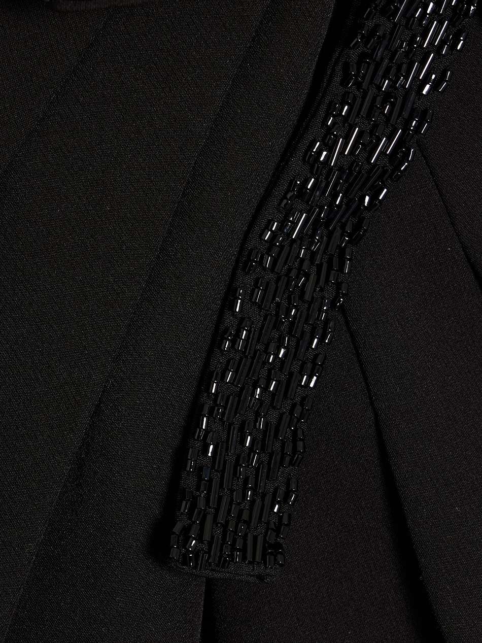 cutout bow-detailed stretch-crepe gown