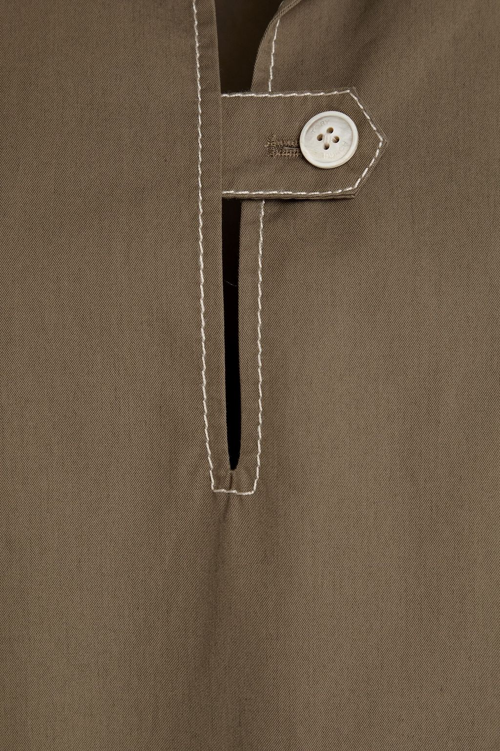 TORY BURCH Minikleid aus Baumwollpopeline mit Kontrastnähten