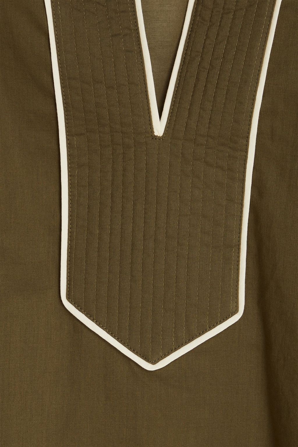 TORY BURCH Tunika aus Baumwoll-Voile in Colour-Block-Optik