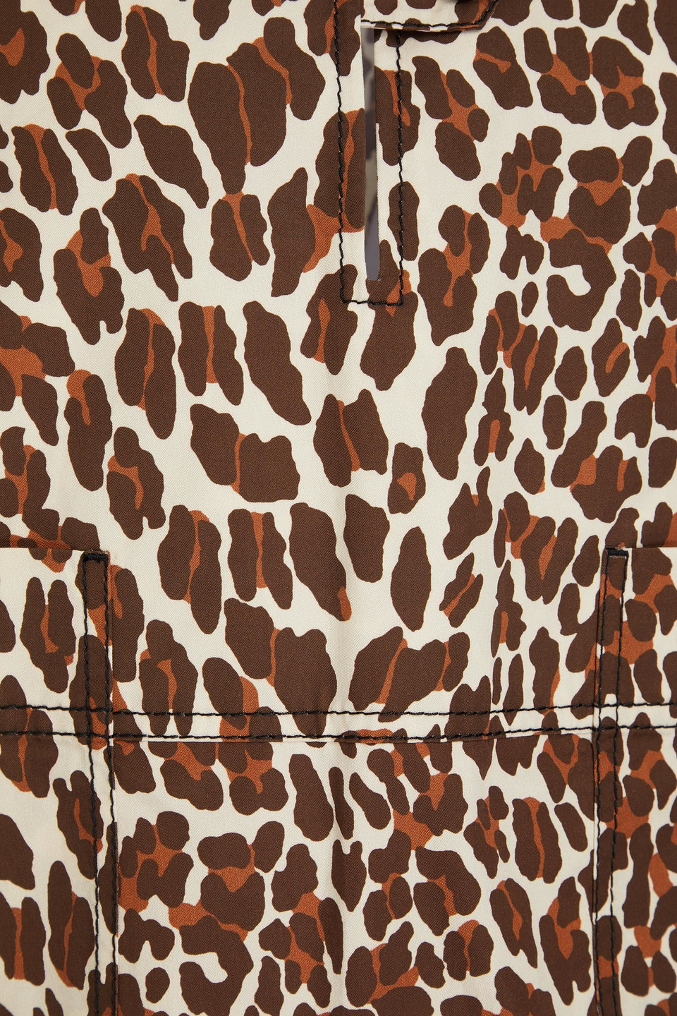 TORY BURCH LEOPARD-PRINT COTTON-POPLIN MINI DRESS