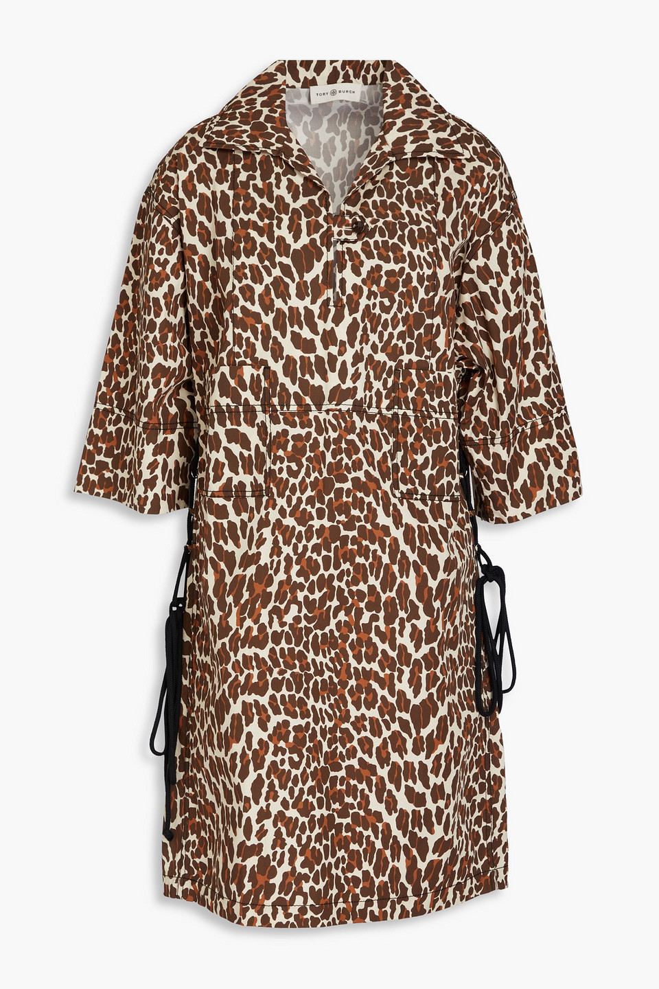 TORY BURCH LEOPARD-PRINT COTTON-POPLIN MINI DRESS
