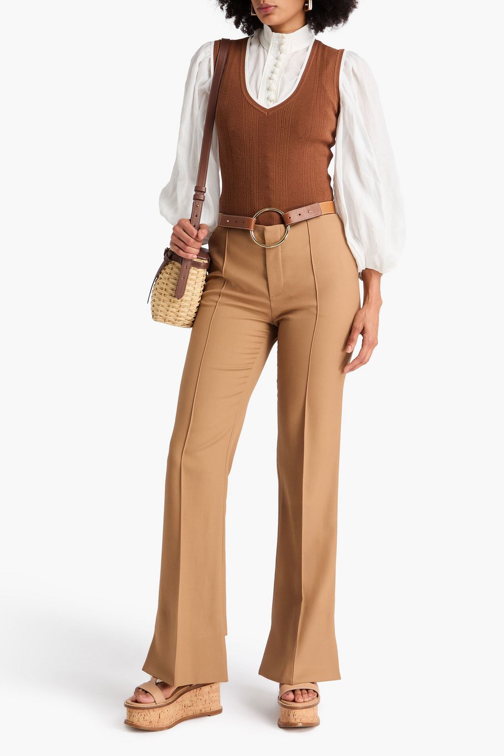CHLOÉ Wool bootcut pants