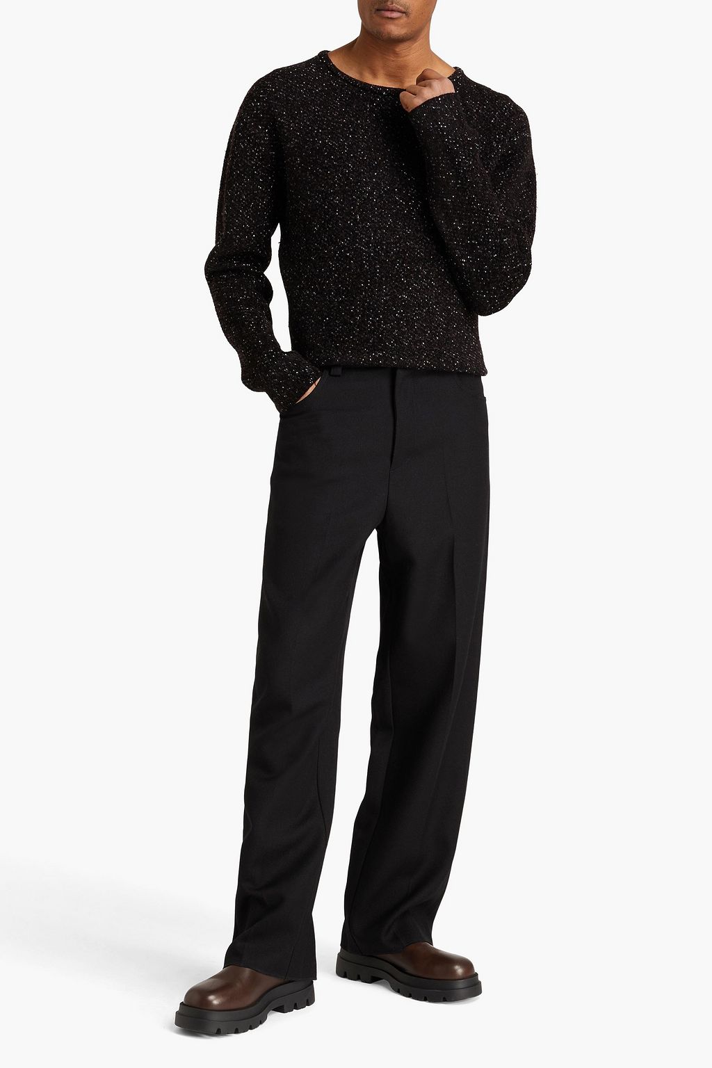 EMPORIO ARMANI Wool-twill pants