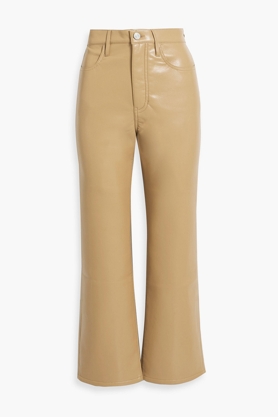 Le Jane Crop stretch-leather straight-leg pants