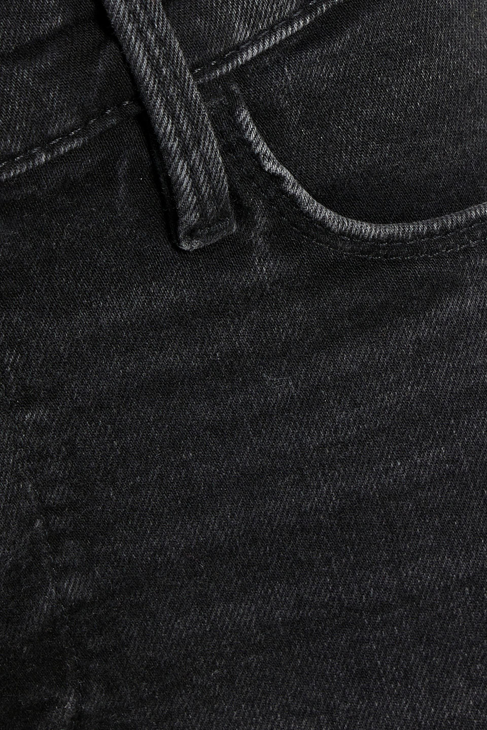 Frame Le High Straight Cropped High-rise Straight-leg Jeans In Black