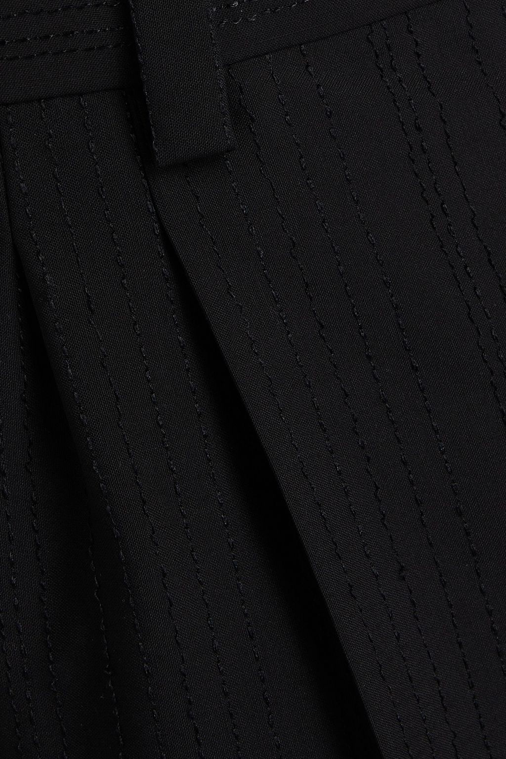 EMPORIO ARMANI Embroidered pleated wool pants