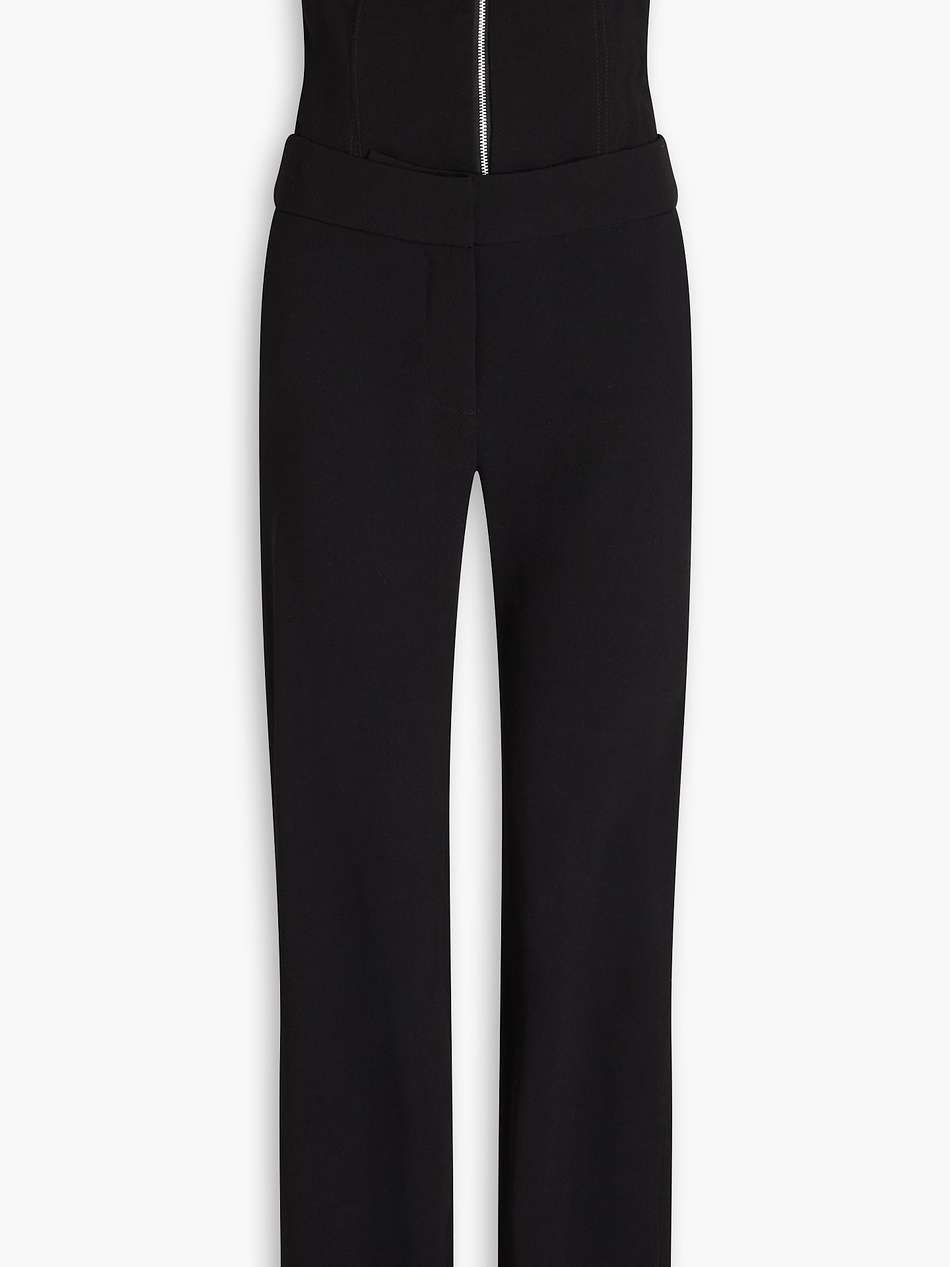 the strapless crepe jumpsuit