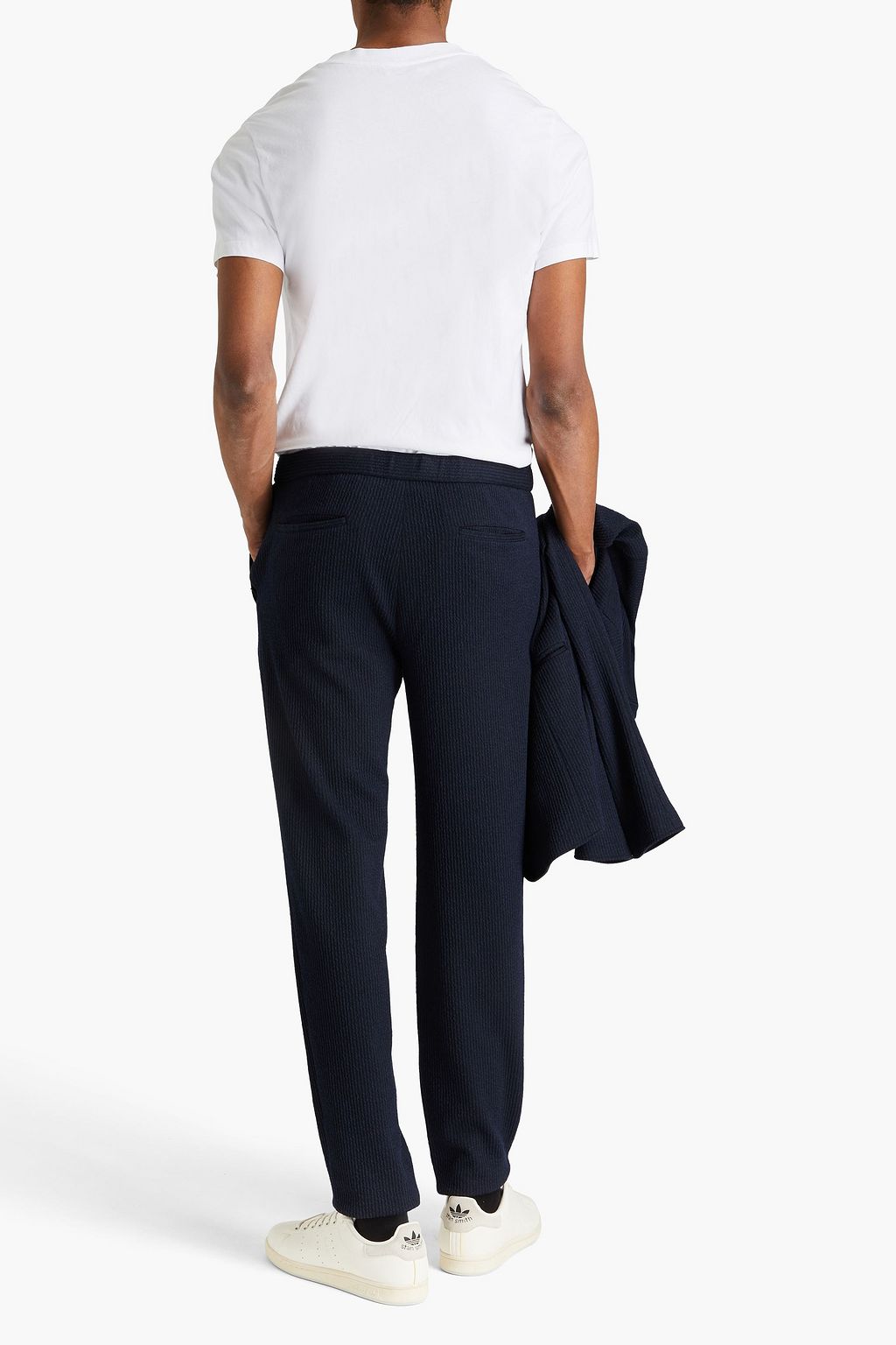 EMPORIO ARMANI Tapered jacquard suit pants