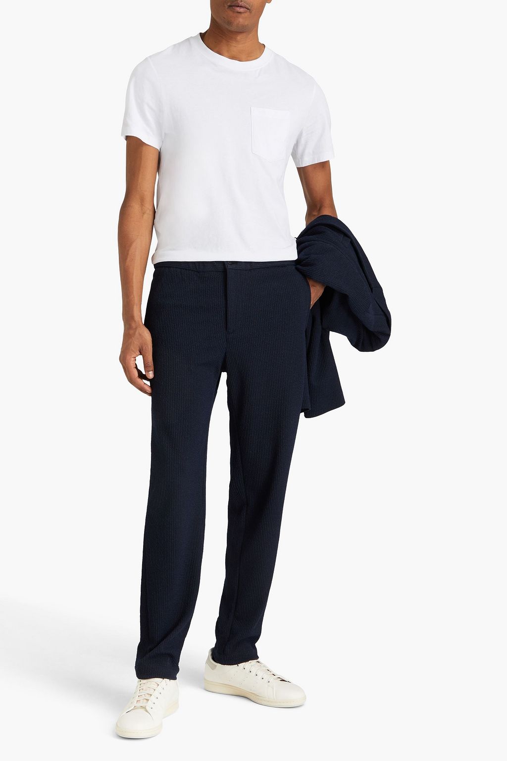 EMPORIO ARMANI Tapered jacquard suit pants