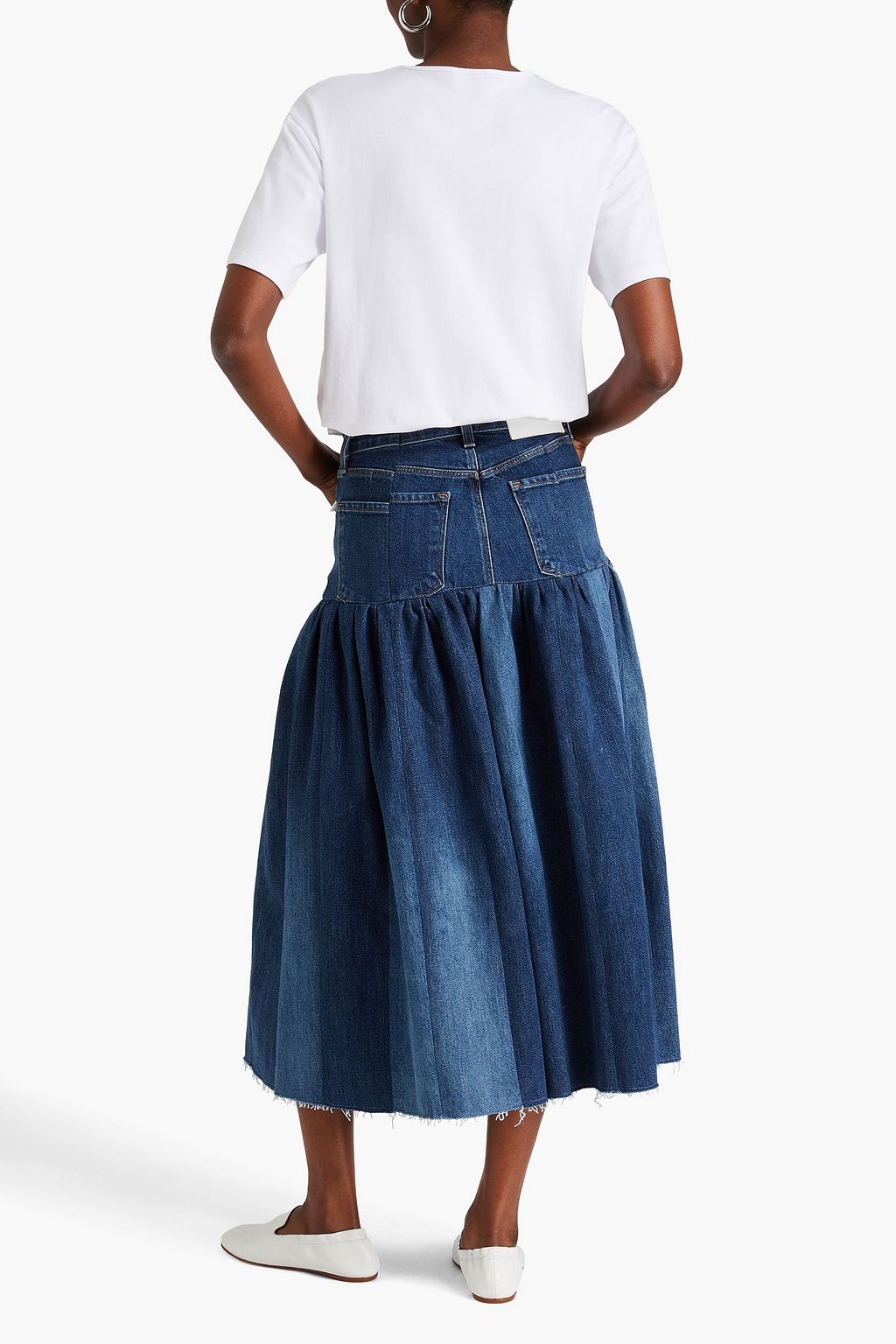 E.L.V. DENIM X THE OUTNET تي شيرت “ذي” مصنوع من قطن جيرسي بتصميم مزركش ومزين بحلقات معدنية