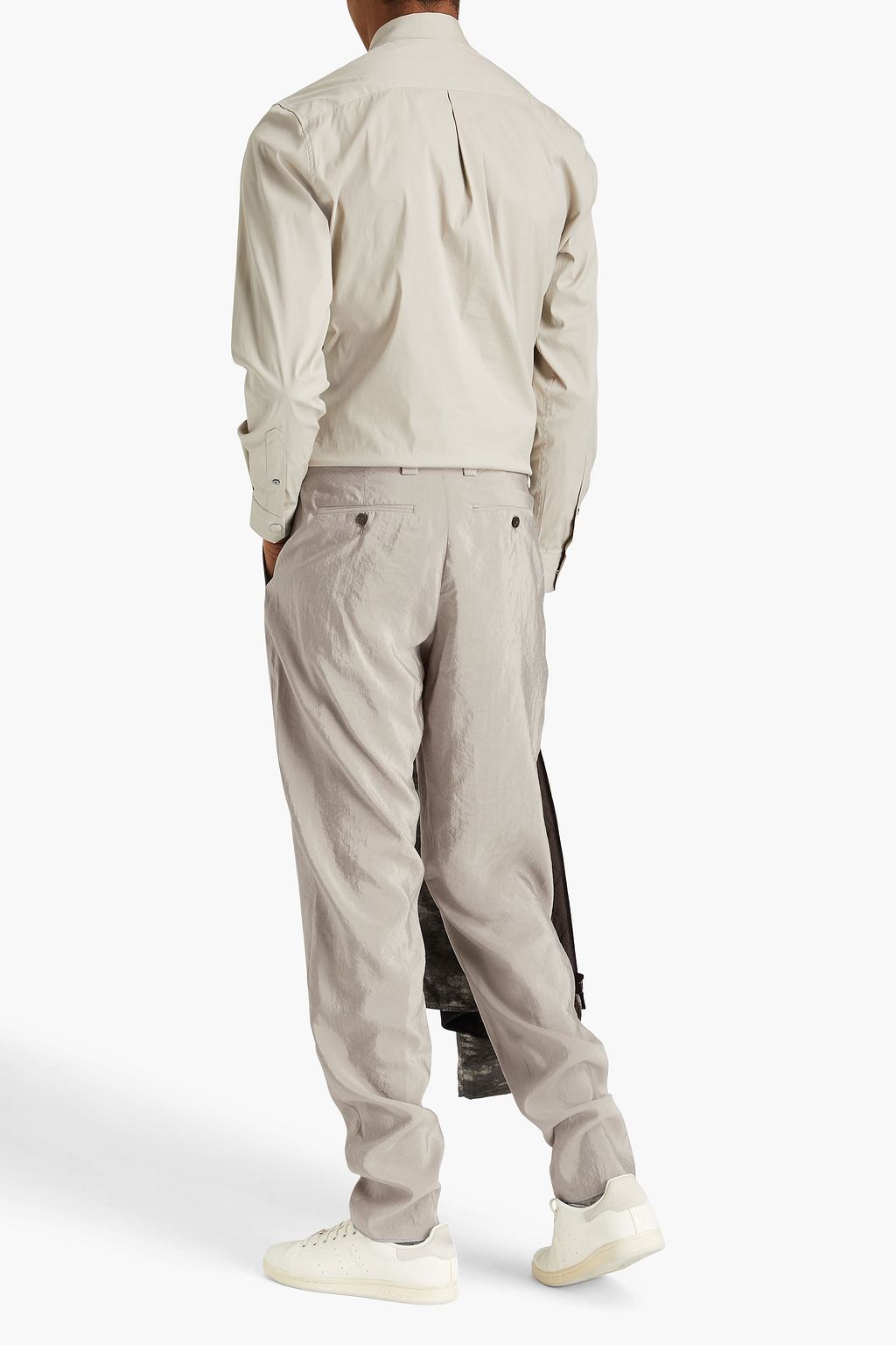 EMPORIO ARMANI Tapered silk-blend pants