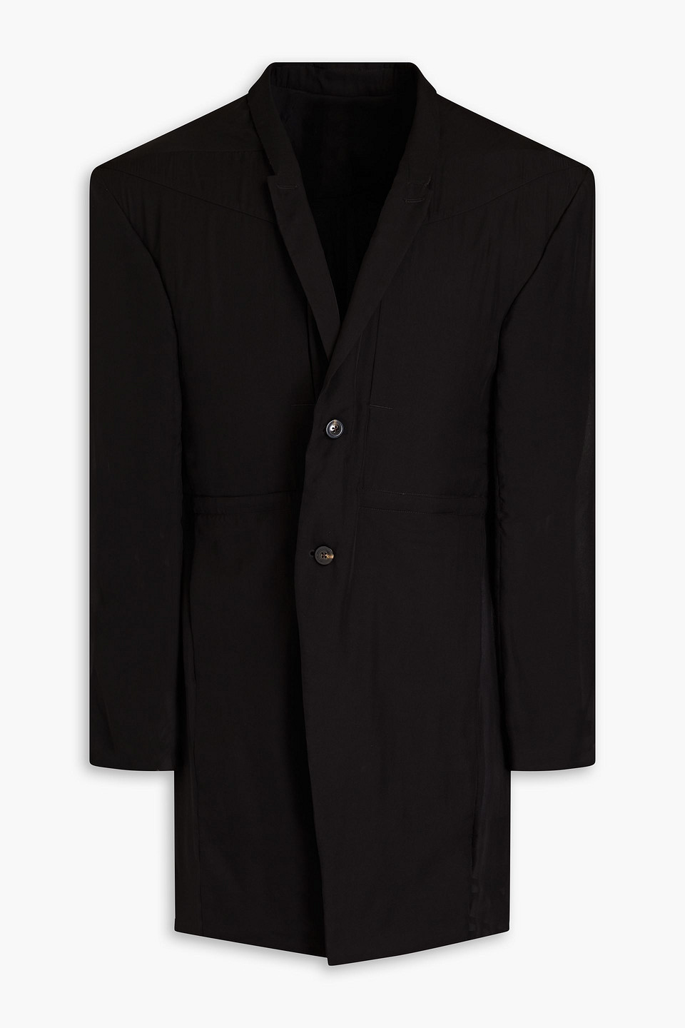 RICK OWENS SILK-CHIFFON COAT