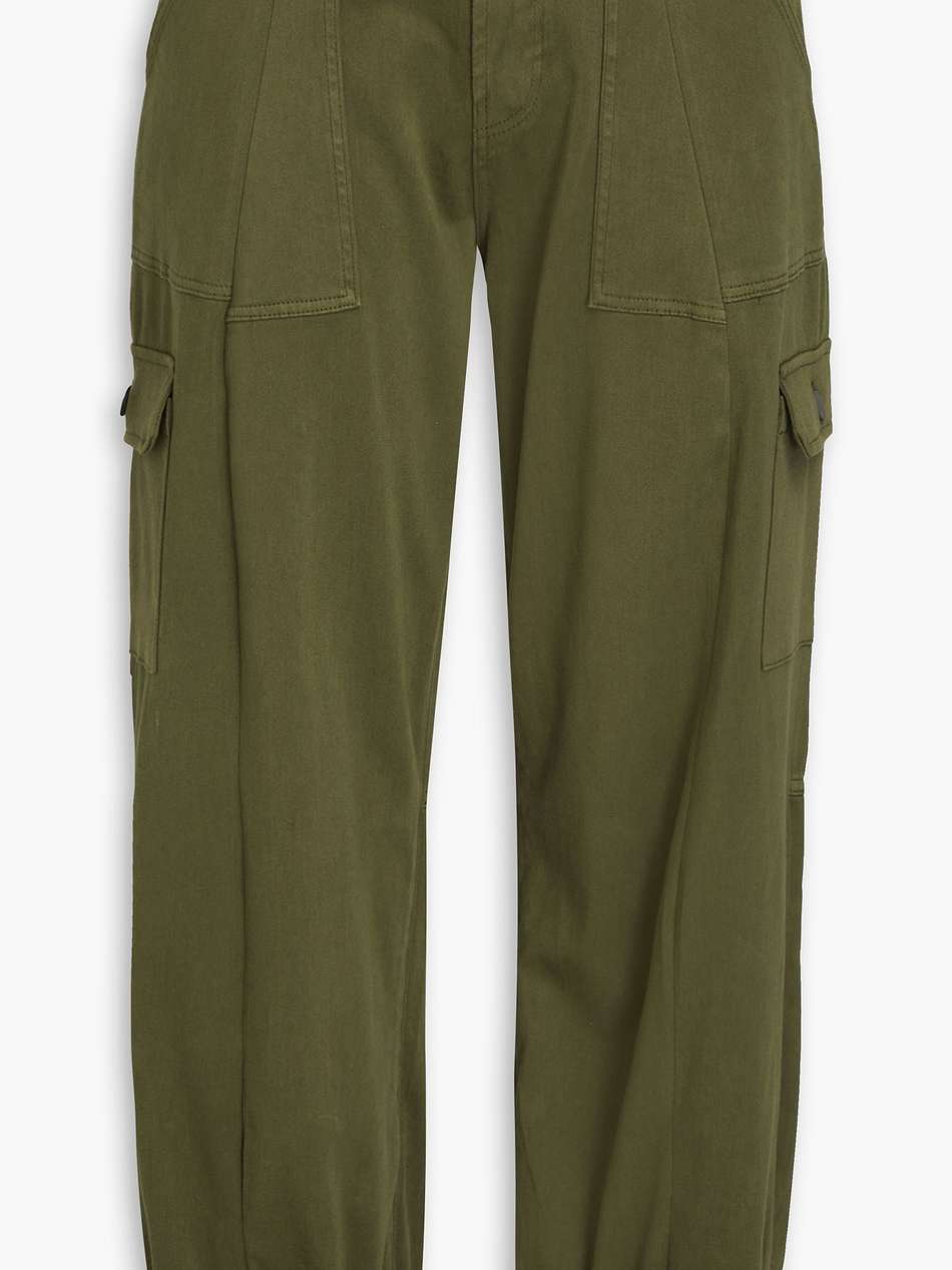 the cargo cropped cotton-blend pants