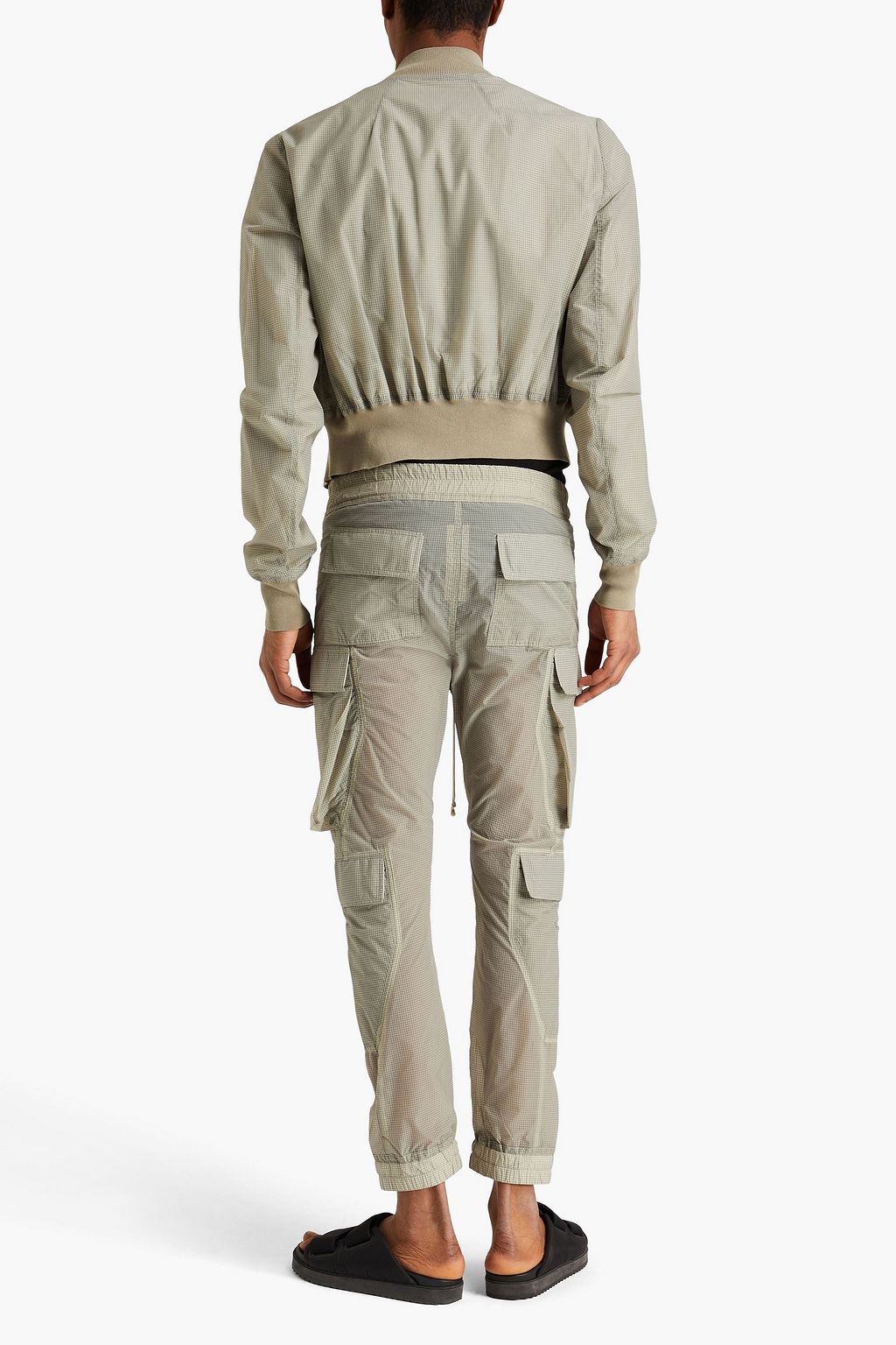 RICK OWENS جاكيت بومر مصنوع من قماش ريبستوب