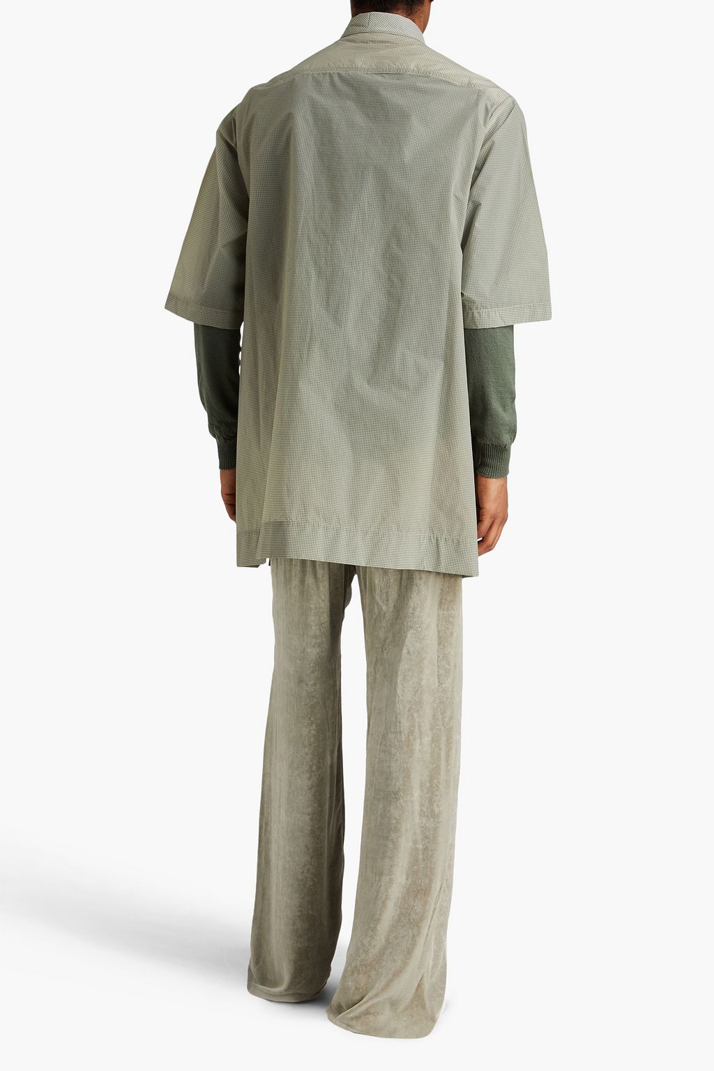 RICK OWENS قميص مصنوع من قماش ريبستوب بتصميم فضفاض