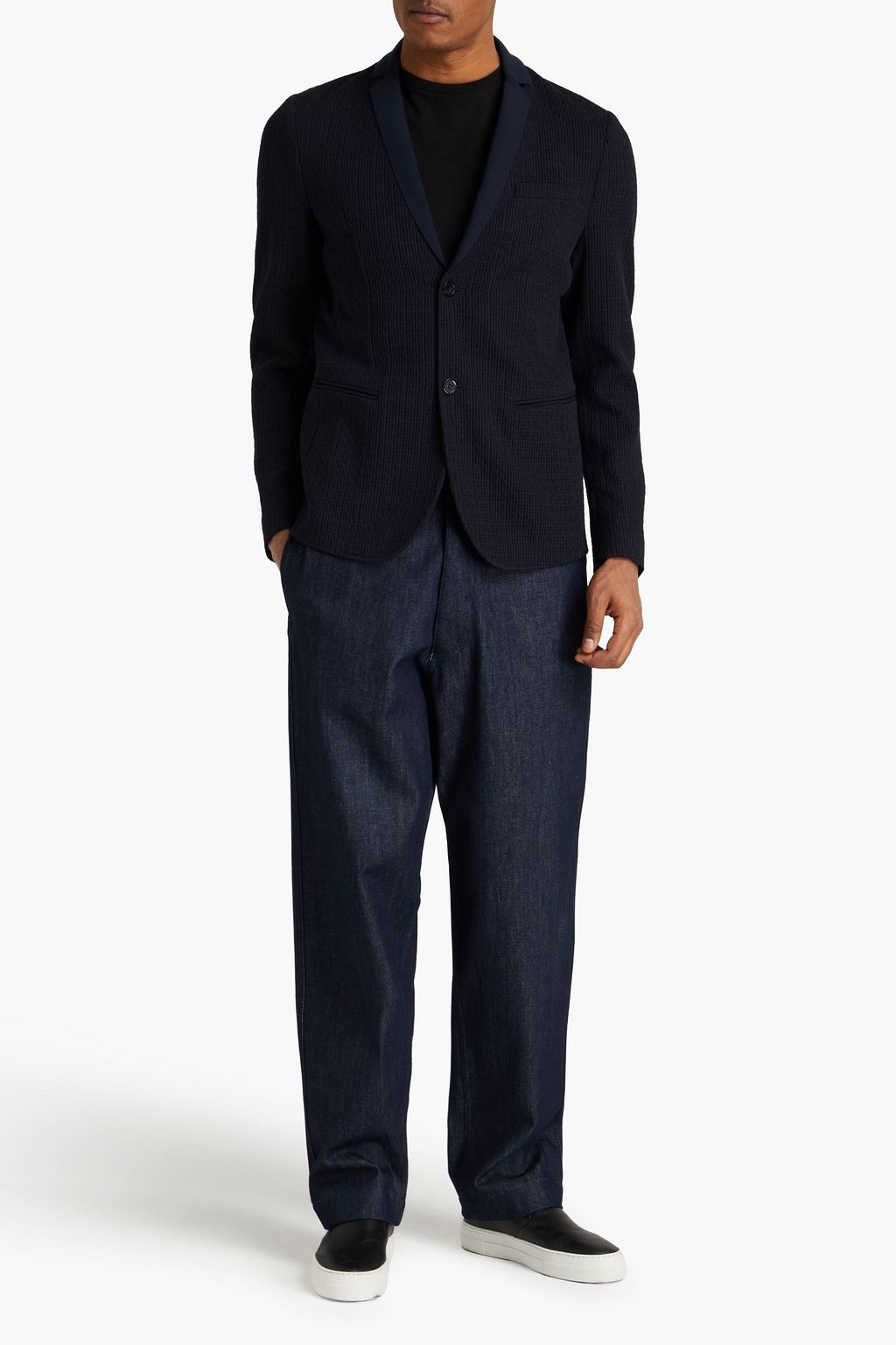 EMPORIO ARMANI Seersucker blazer