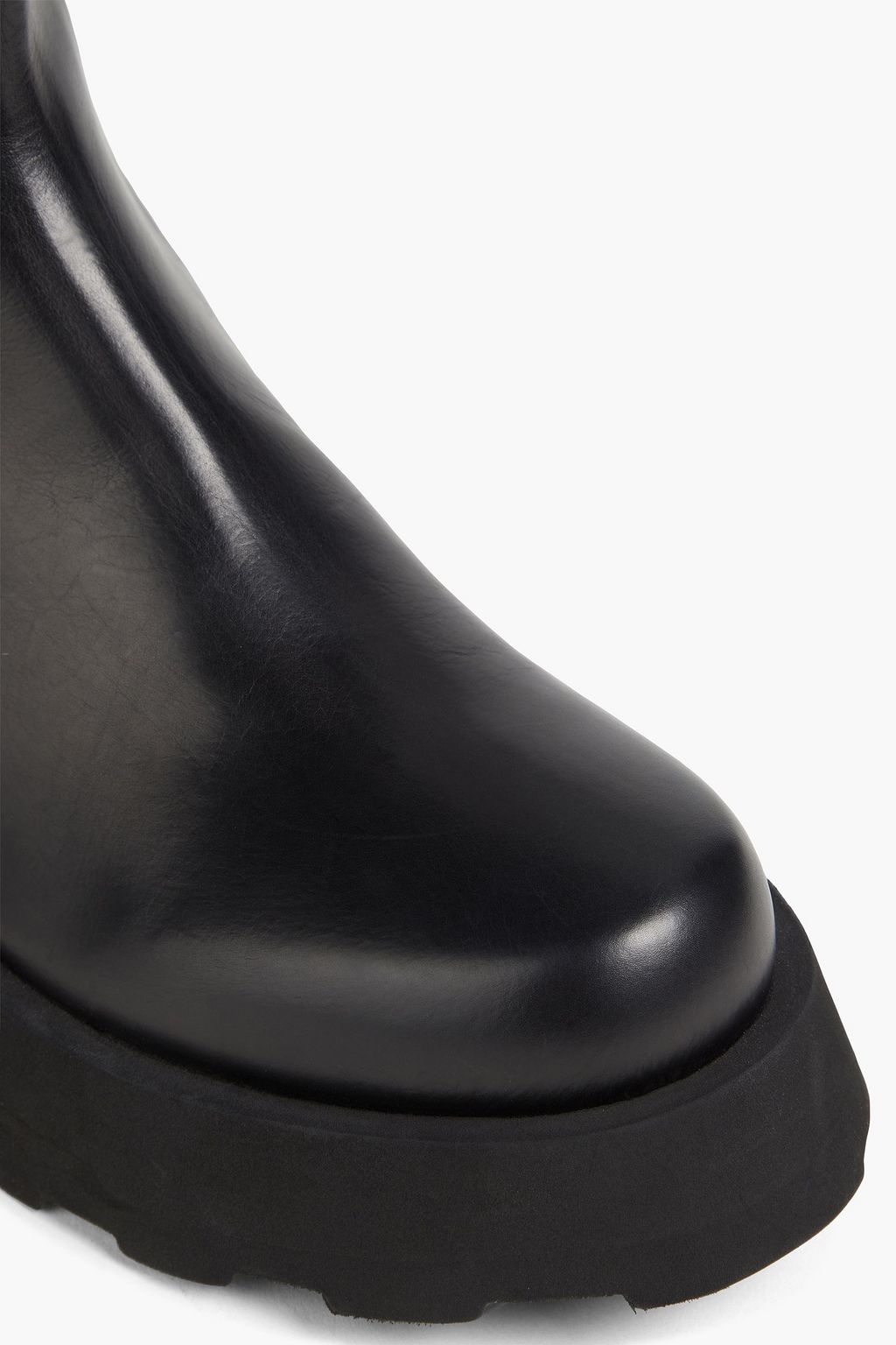 EMPORIO ARMANI Leather platform boots