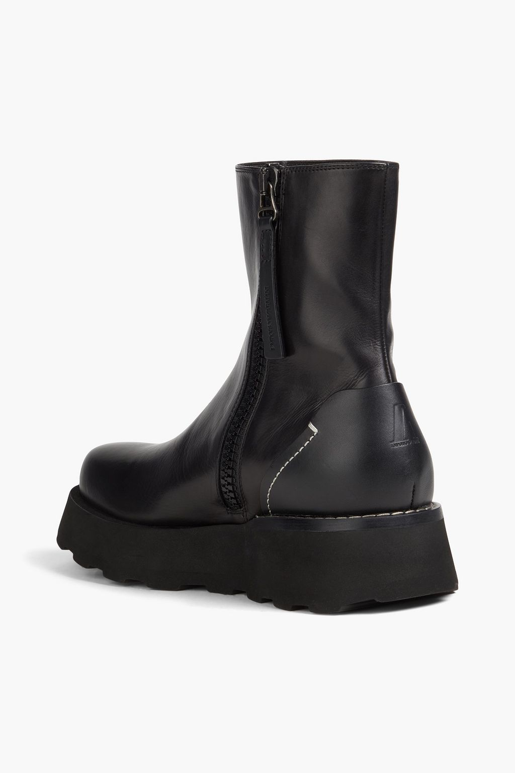 EMPORIO ARMANI Leather platform boots