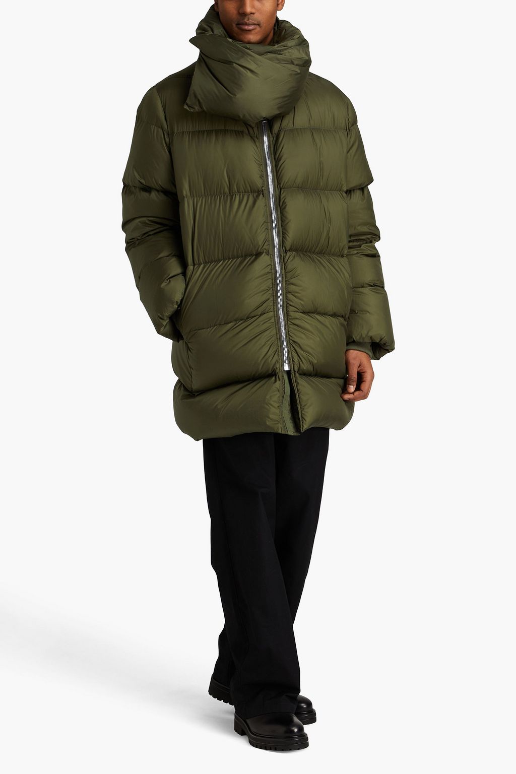 RICK OWENS Quilted shell down coat