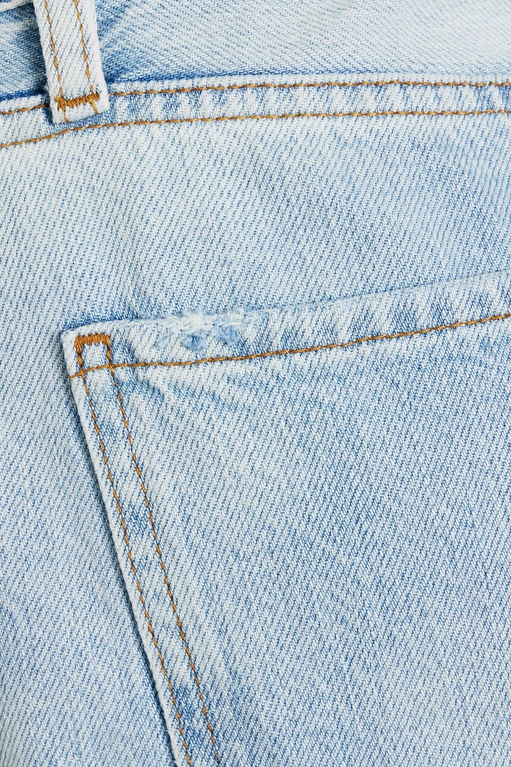 FRAME Le Jane distressed high-rise straight-leg jeans