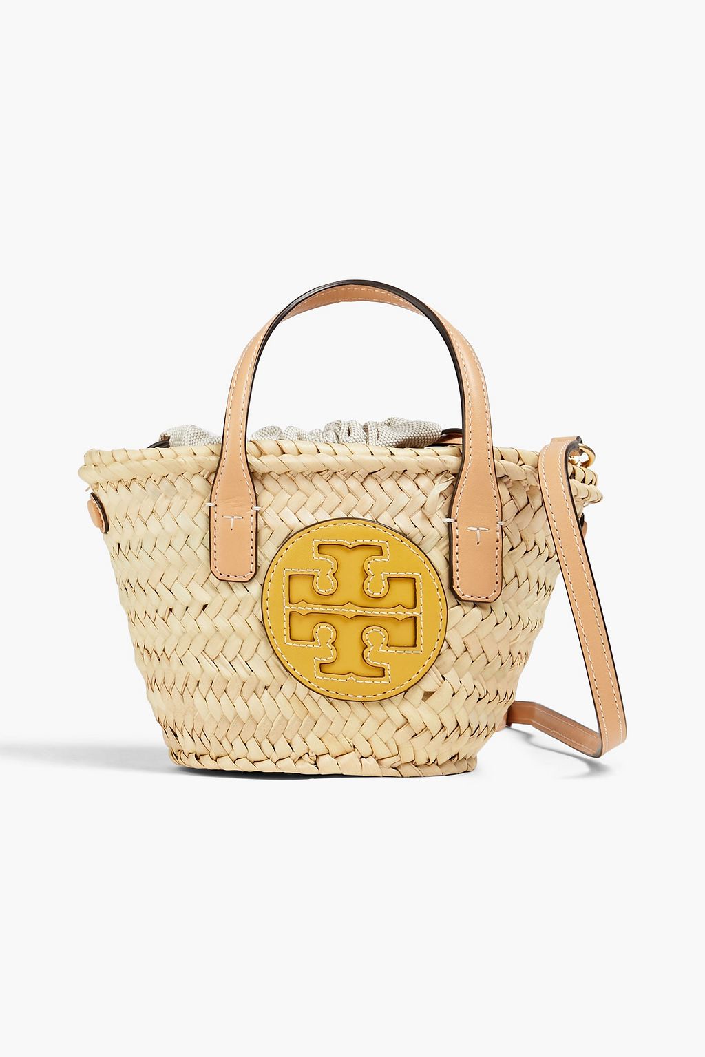 TORY BURCH Ella mini straw bucket bag | THE OUTNET