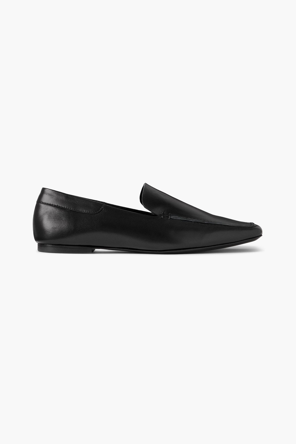 Staud Becks Leather Loafers In Black