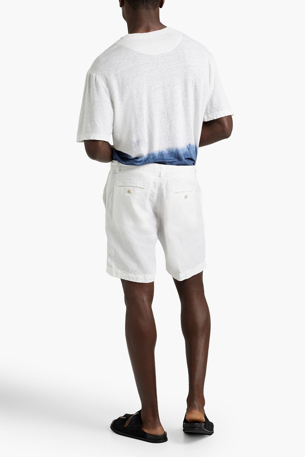 120% LINO Dip-dyed linen-jersey T-shirt