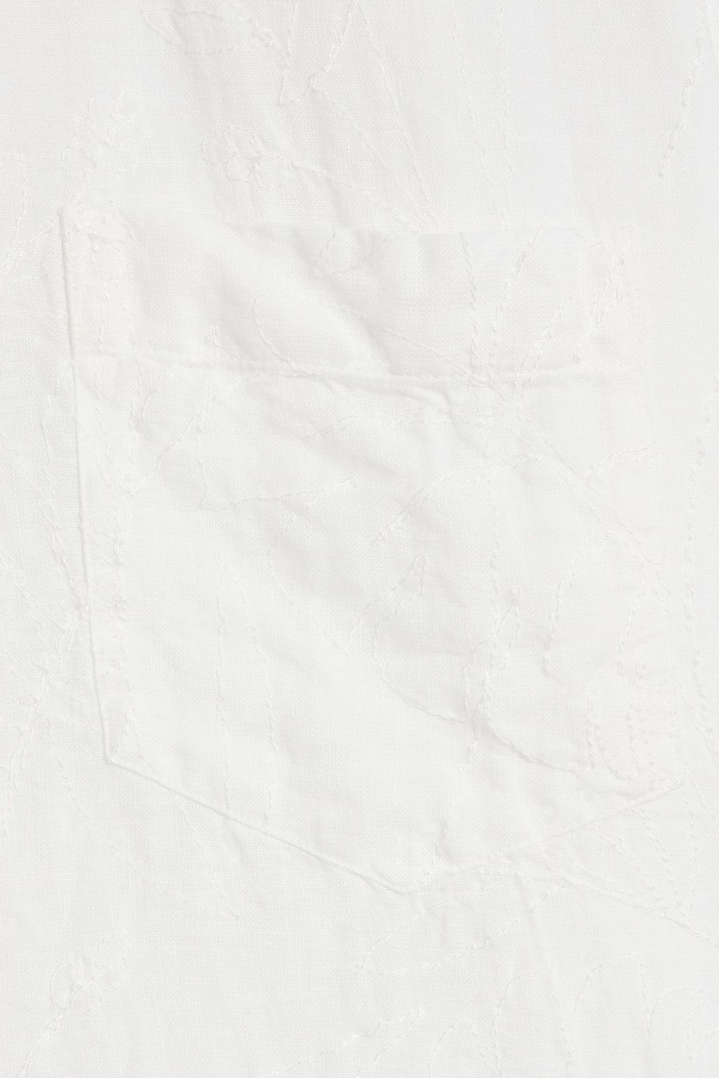 120% LINO Embroidered linen shirt