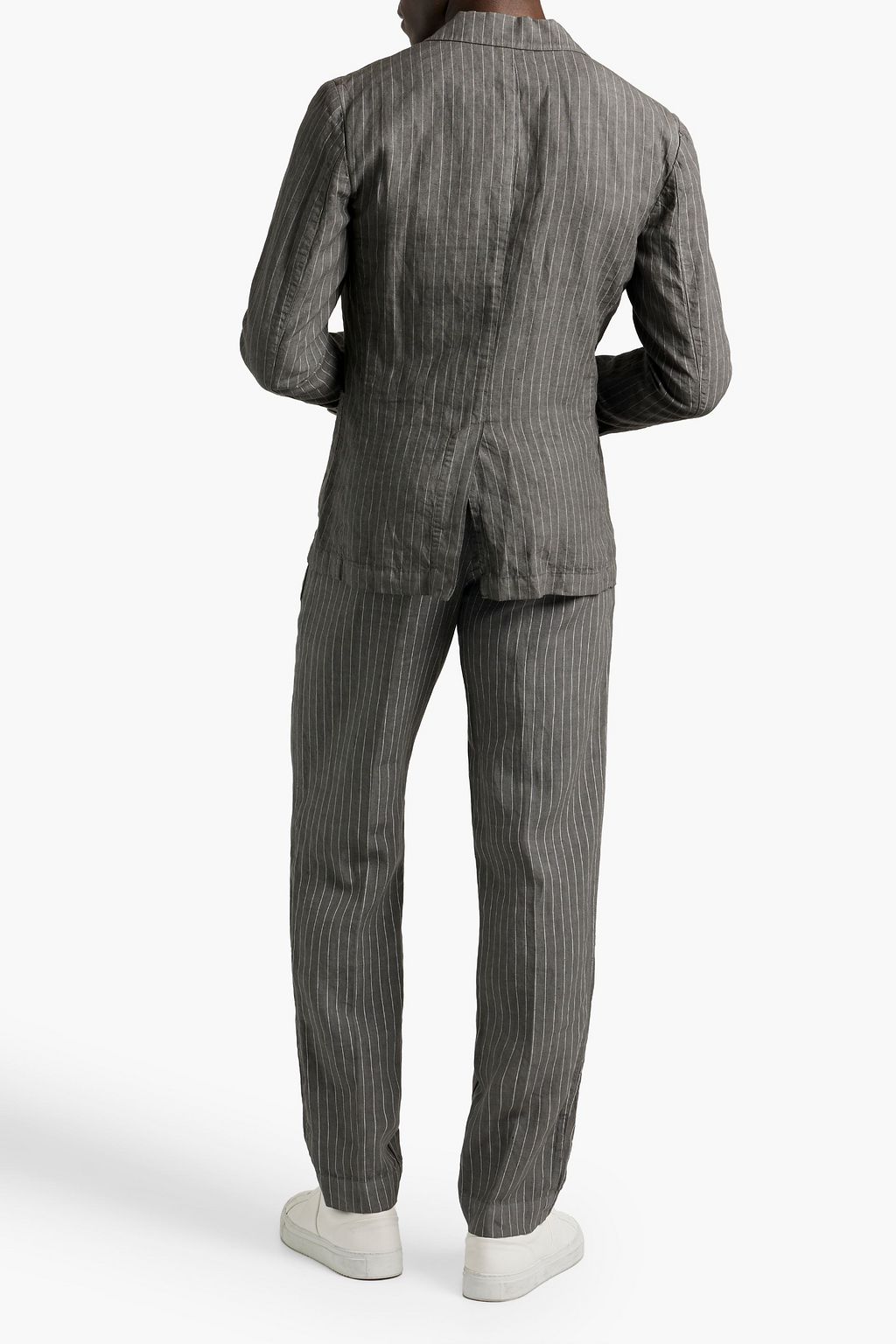 120% LINO Pinstriped linen blazer