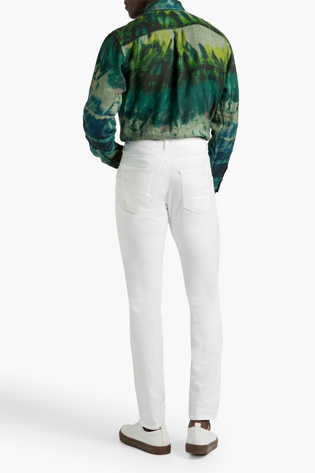 120% LINO Slim-fit linen-blend pants
