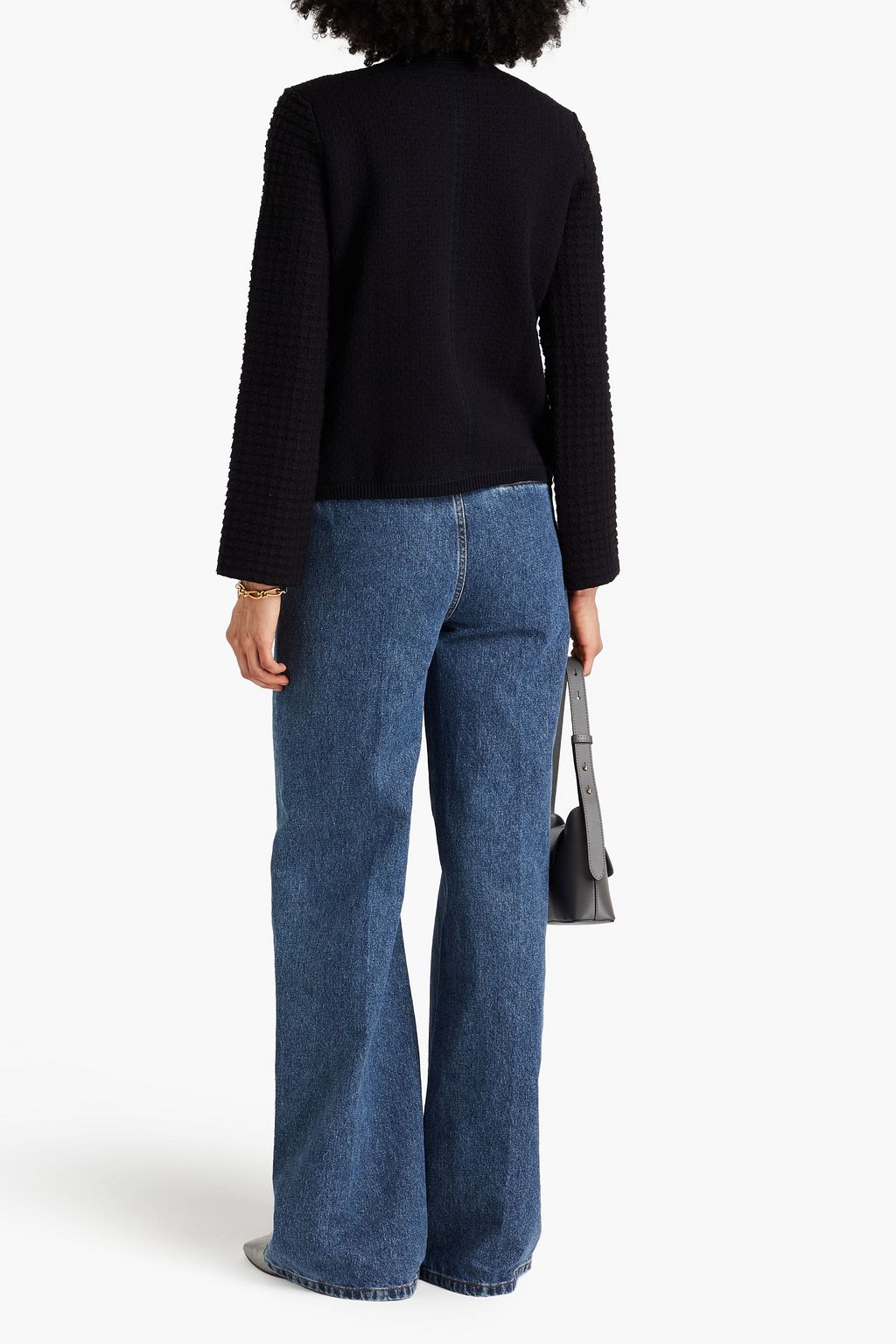 FERRAGAMO كارديغان مصنوع من نسيج بحبكة جاكار
